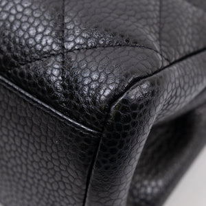 CHANEL 24K BLACK QUILTED MINI BOWLING BAG CAVIAR LEATHER GHW