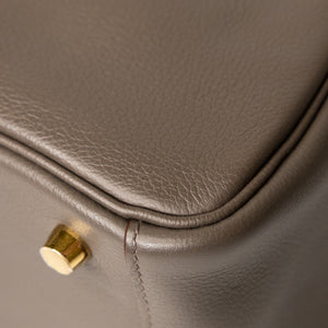 HERMES LINDY 26 EVERCOLOR GRIS ETAIN GHW STAMP Z