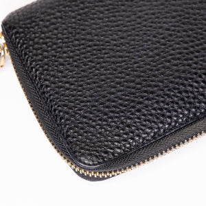 PRADA ZIP AROUND WALLET IN BLACK GHW