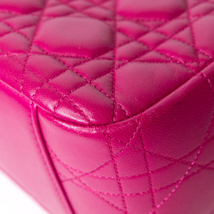 CHRISTIAN DIOR MISS DIOR SHOULDER BAG LAMBSKIN HOT PINK