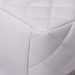 CHANEL 24C MINI BACKPACK / CROSSBODY BAG WHITE CALFSKIN LEATHER SHW