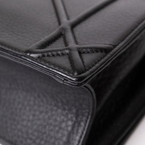 CHRISTIAN DIOR MEDIUM DIORAMA STUDDED BLACK CALFSKIN GHW