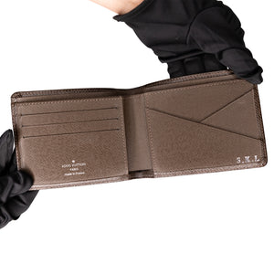 LOUIS VUITTON MULTIPLE WALLET BROWN LEATHER
