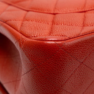 CHANEL JUMBO CLASSIC DOUBLE FLAP RED CAVIAR LEATHER GHW