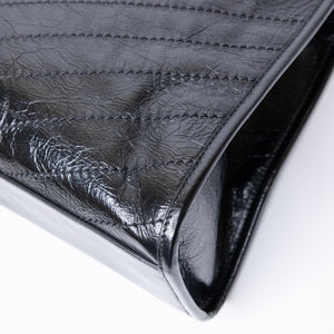 SAINT LAURENT MEDIUM SHOPPING TOTE BLACK SHW