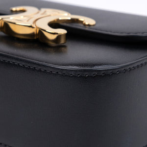 CELINE MINI CLAUDE BAG CALFSKIN LEATHER BLACK GHW