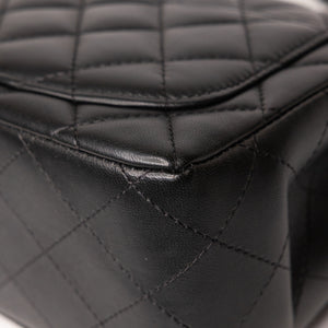 CHANEL MINI SQUARE FLAP BAG LAMBSKIN SO BLACK