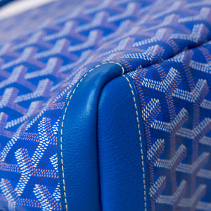 GOYARD ARTOIS GM TOTE BAG GOYARDINE CANVAS/CALFSKIN BLUE SHW