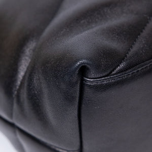 SAINT LAURENT PUFFER BAG MEDIUM BLACK NAPPA LEATHER GHW