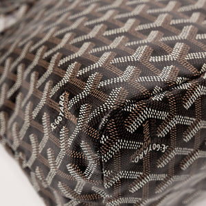 GOYARD BOHEME HOBO PM BAG GOYARDINE CANVAS BLACK SHW