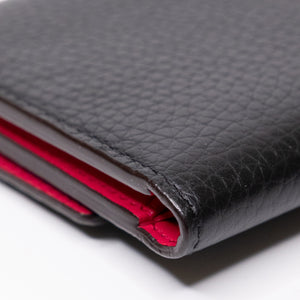 LOUIS VUITTON CAPUCINES COMPACT WALLET BLACK LEATHER GHW