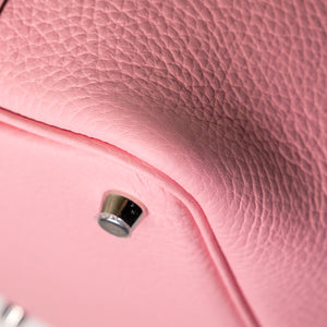 HERMES PICOTIN 18 LOCK BAG CLEMENCE 3Q ROSE SAKURA STAMP W SHW