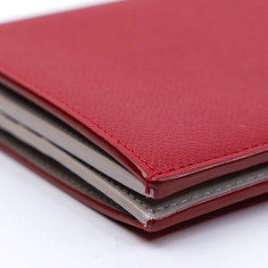 CELINE LARGE MULTIFUNCTION WALLET BICOLOR POP RED GREY METAL FITTING