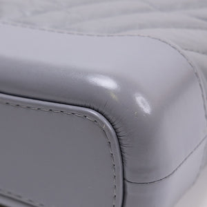 CHANEL SMALL CHEVRON GABRIELLE HOBO BAG GREY CALFSKIN LEATHER MULTICOLOURED HARDWARE