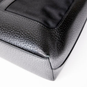 GUCCI VINTAGE BLACK JACKIE CANVAS SHOULDER BAG SHW