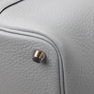 HERMES PICOTIN 18 LOCK BAG CLEMENCE BLUE PALE STAMP W