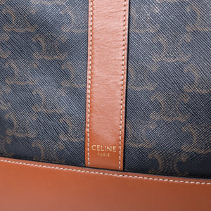 CELINE MEDIUM BUCKET IN TRIOMPHE CANVAS AND CALF SKIN BAG