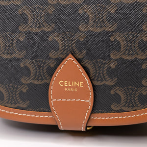 CELINE FLOCO BAG IN TRIOMPHE CANVAS GHW