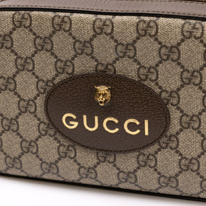 GUCCI GG SUPREME CAMERA BAG BROWN MULTICOLOURED CANVAS /LEATHER GHW