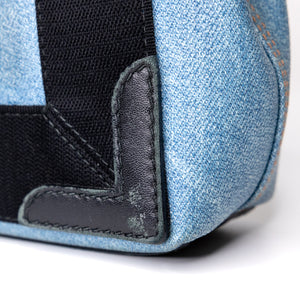 BALENCIAGA NAVY CABAS SMALL TOTE IN BLUE COATED CANVAS