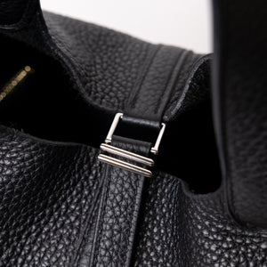 HERMES PICOTIN 18 LOCK BAG CLEMENCE BLACK SHW STAMP Y