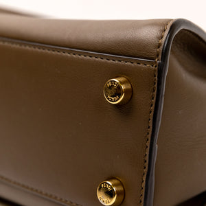 FENDI SMALL PEEKABOO BAG BROWN CALFSKIN LEATHER GHW