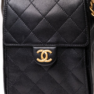 CHANEL 25 MEDIUM BAG CAVIAR LEATHER GHW