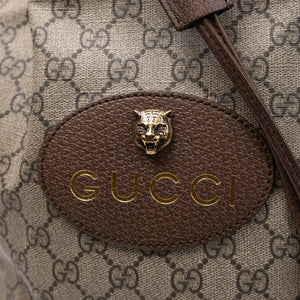 GUCCI GG SUPREME DRAWSTRING BUCKET BACKPACK CANVAS MULTICOLOR GHW