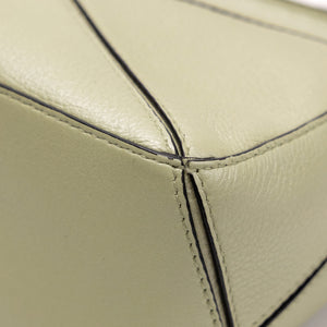 LOEWE MINI PUZZLE PEARL GREEN CALFSKIN SHW