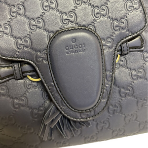 GUCCI EMILY LEATHER SHOULDER BAG GHW