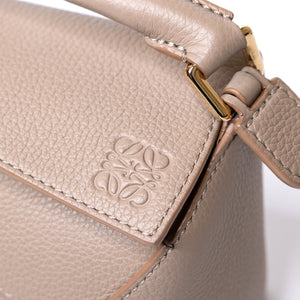 LOEWE MINI PUZZLE BAG SAND CALFSKIN GHW