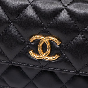 CHANEL 22K MINI WALLET ON CHAIN GHW (MICROCHIP)