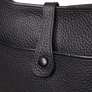 HERMES EVELYN 29 CLEMENCE LEATHER BLACK SHW STAMP SQUARE N