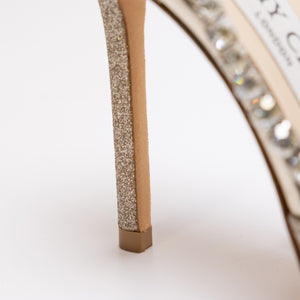 JIMMY CHOO SAEDA 100 PLATINUM ICE/CRYSTAL SIZE 37