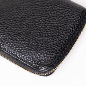 PRADA ZIP AROUND WALLET IN BLACK GHW