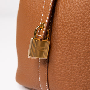 HERMES PICOTIN 18 LOCK BAG CLEMENCE GOLD GHW STAMP K
