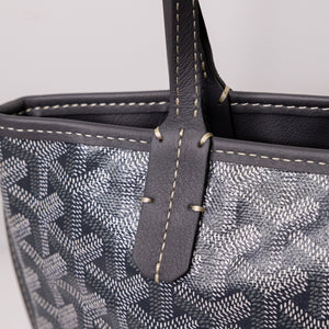 GOYARD MINI ANJOU TOTE BAG CANVAS / CALFSKIN GREY SHW