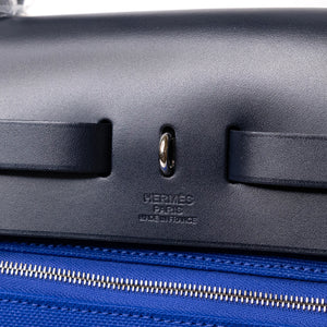 HERMES HERBAG ZIP 31 BLUE ELECTRIQUE / BLACK SHW STAMP Z