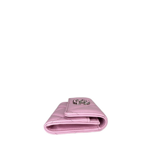 CHANEL CF CARD HOLDER PINK LAMBSKIN