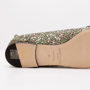 JIMMY CHOO GALA PEPPERMINT FLAT SIZE 37