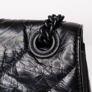 BALENCIAGA CRUSH SMALL CHAIN BAG SO BLACK