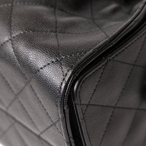 CHANEL SMALL 25 HANDBAG GRAINED CALFSKIN BLACK GHW (MICROCHIP)