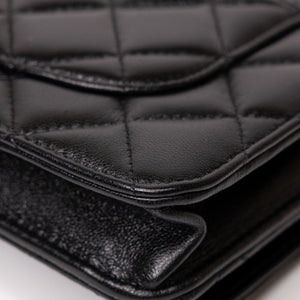 CHANEL 25A PEARL CRUSH WALLET ON CHAIN LAMBSKIN LEATHER GHW (MICROCHIP)