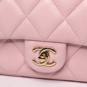 CHANEL 25P TOP HANDLE MINI FLAP BAG （MICROCHIP)