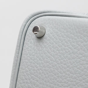 HERMES PICOTIN 18 LOCK BAG CLEMENCE BLUE PALE STAMP W