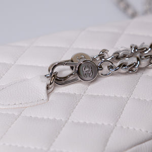 CHANEL 24C MINI BACKPACK / CROSSBODY BAG WHITE CALFSKIN LEATHER SHW