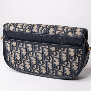CHRISTIAN DIOR EAST-WEAT BOBBY BAG BLUE DIOR OBLIQUE JACQUARD