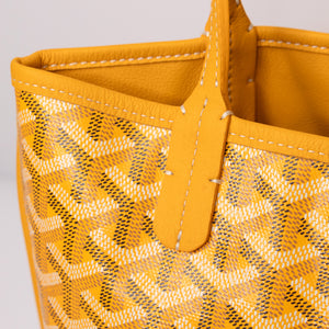 GOYARD MINI ANJOU TOTE BAG CANVAS / CALFSKIN YELLOW SHW