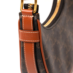 CELINE MINI AVA BAG WITH TRIOMPHE CANVAS GHW