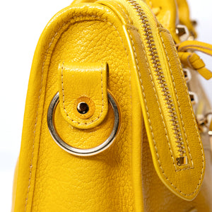 BALENCIAGA SMALL CLASSIC CITY CROSSBODY BAG YELLOW GHW